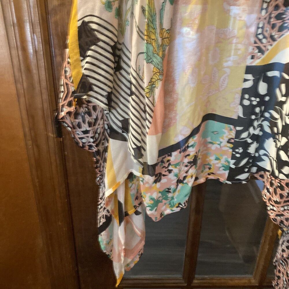 Anthropologie Sheer Floral Patterned Kimono Coverup Beach Robe Women’s One Size - Picture 5 of 10